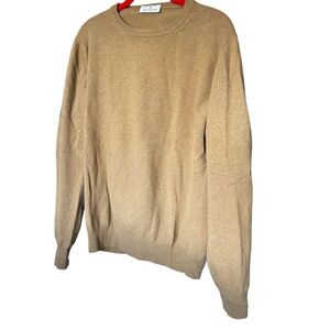 Valentino Studio Men’s 100% Virgin Wool Crewneck Sweater Sz Large Camel